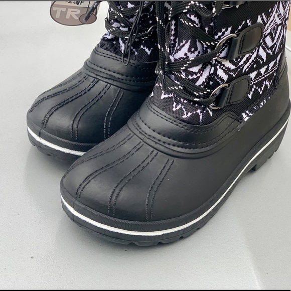 Girls' Tall Lace-Up Water Resistant Winter Boot - Picture 3 of 8